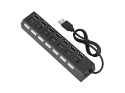 Aetheria concentrador Usb 2.0 de 7 Portas 480mbps Plug Play com Interruptores Independentes