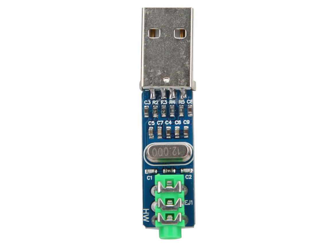 Tarjeta de Som Usb Mini Dac Decoder Pcm2704 Placa Analógica para Pc 5v