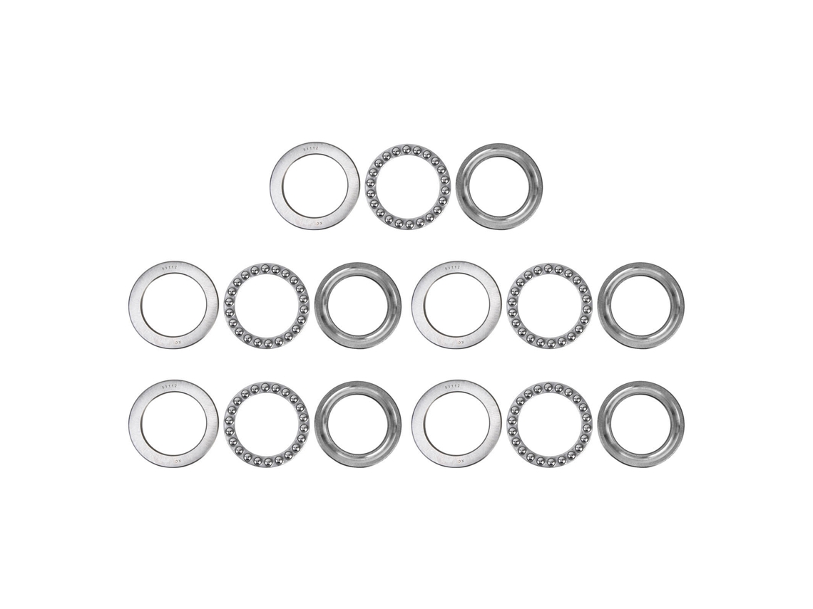 5 Peças De Rolamentos De Bola De Empuxo Leve Aço Carga Axial Série 51112 Acessórios Industriais