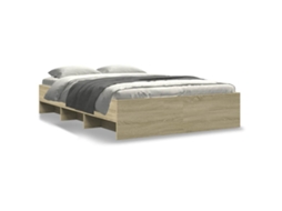 Bed Frame, Bed Frames Vidaxl Marrom Madeira Processada (140 X 190 Cm)