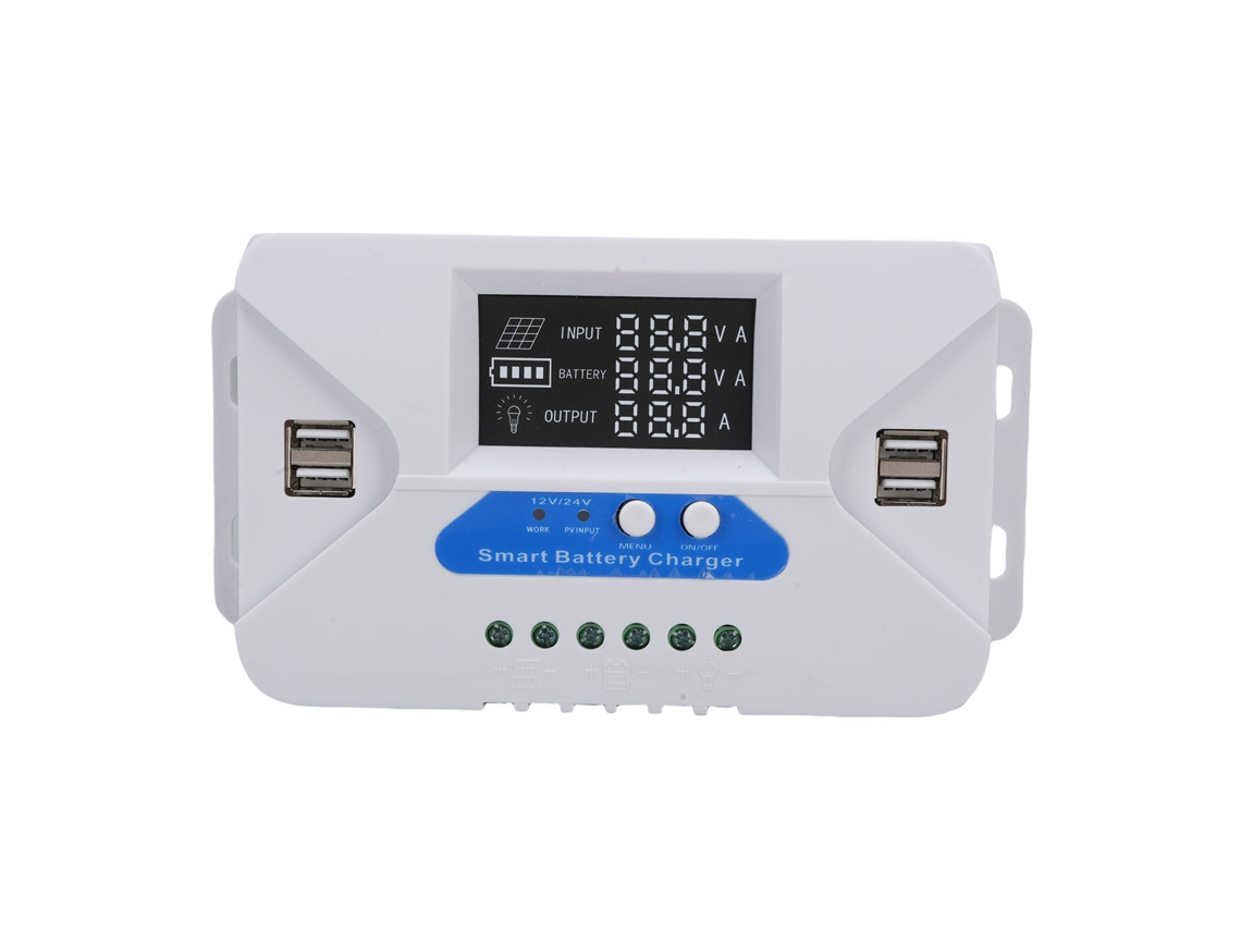 Controlador de carga solar (adaptável a 12V/24V, feito de placa de alumínio)