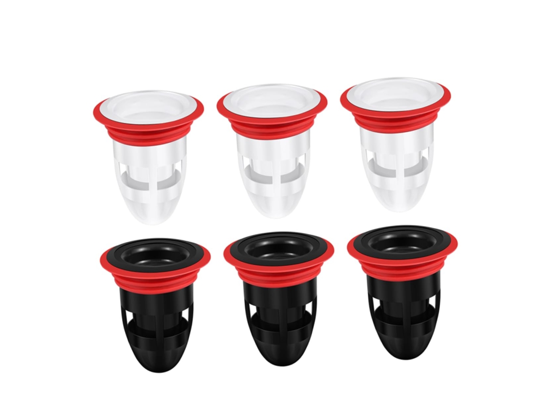 Conjunto De 6 Peças De Tampões Para Ralo De Banheiro, Eliminando Odores E Com Núcleo Para Piso.