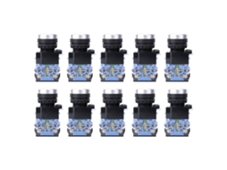 Chave De Botão Plana 22mm Bem38-11 1 Aberto 1 Fechado Com Reset Automático Amarelo 10pcs