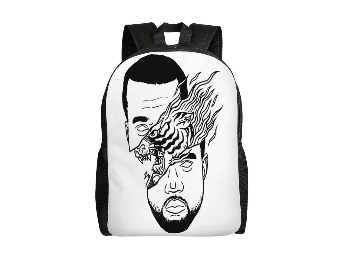 Mochila Kanye West T1415 Para Escola E Trabalho, Leve E À Prova Dágua, Mochila Estilosa Para Estudantes E Adultos. Olysi Shop