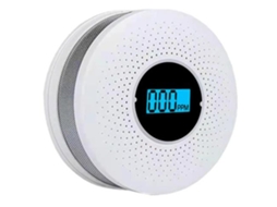 Detetor De Monóxido De Carbono E Fumo — Visor Digital Lcd De Alta Precisão (1 Unidade)