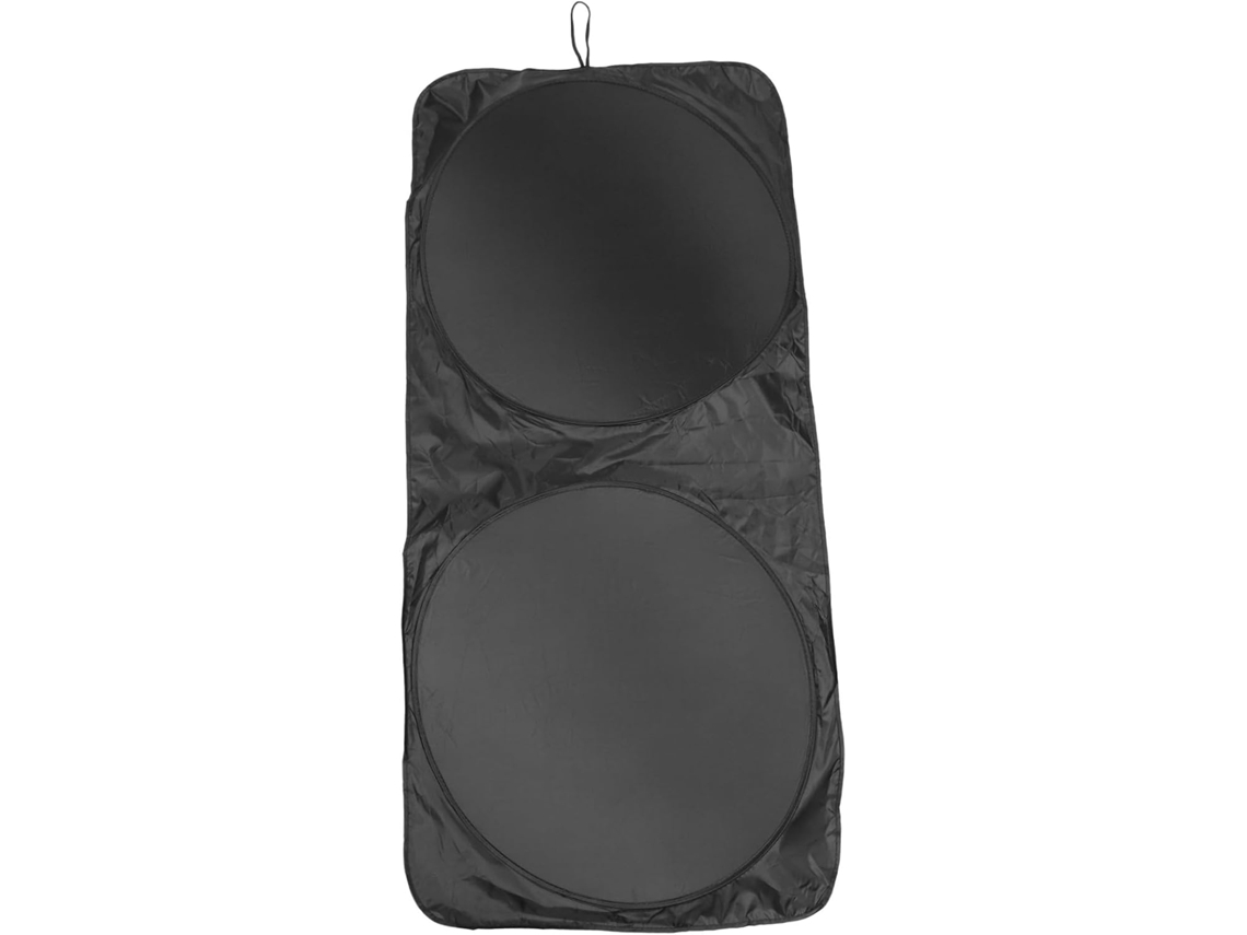 Para-sol Dobrável Para Carro, 150x70cm, Tecido Prateado.