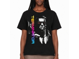 Rockinstone Terminator Neon Terminator Black Adult T-shirt Size:m