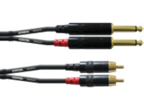 Cabo de Áudio CORDIAL (Cinch - Jack 6.3mm - 60 cm - Preto)