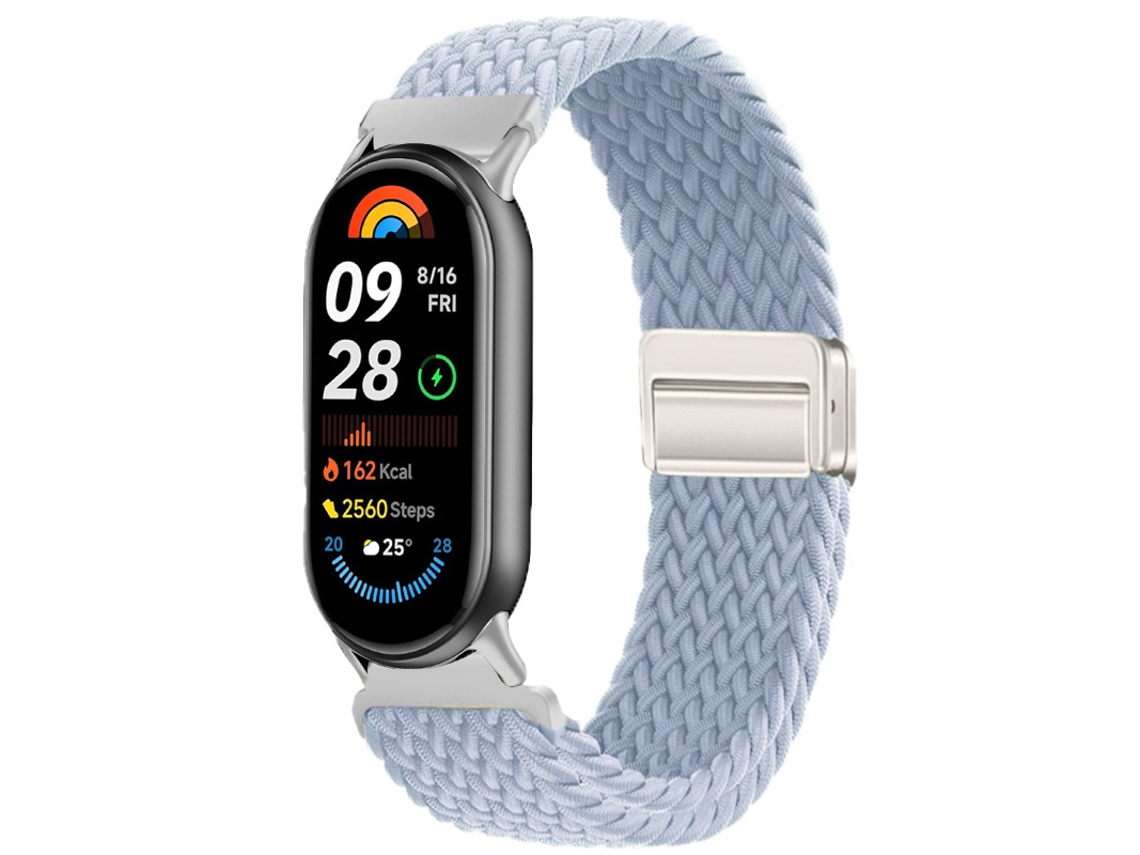 Pulseira de nylon com fecho magnético para Xiaomi Band 8nfc 9 10, 14 mm, pulseira esportiva de substituição.