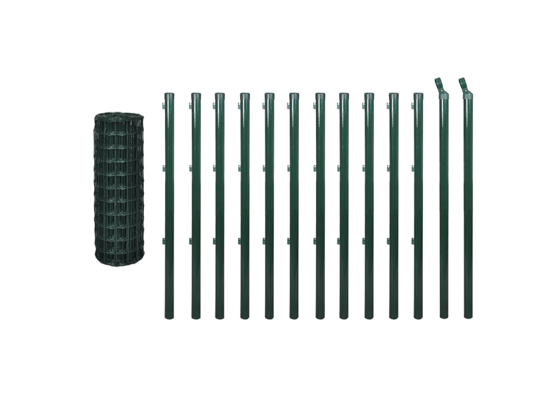 Euro Fence Set, Euro Fence Sets Vidaxl Verde Aço (n/a)