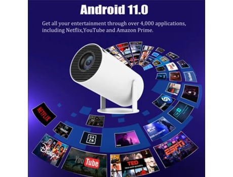 Projetor 5g 4k Smart Hd Led Wifi Bluetooth Hdmi Usb Android Office Home Theater SUNNY SPACES