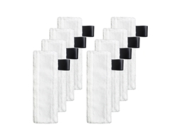 Conjunto de 8 Panos Microfibra Compatíveis com as Lavadoras a Vapor Karcher Easyfix Sc2, Sc3, Sc4 e Sc5 BRILVIBERA