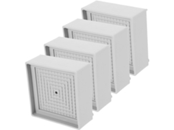 Levemolo Conjunto De 4-elevadores Móveis Plástico Ajustáveis E Resistentes Com Base Quadrada Para Elevação Altura