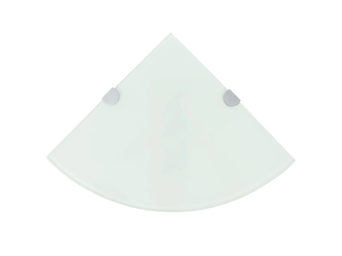 Vidaxl Prateleira Canto, Suportes Cromados, Vidro Branco 35x35cm