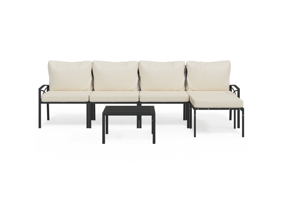 Garden Lounge Set, Garden Lounge Sets Vidaxl Preto Aço (n/a)