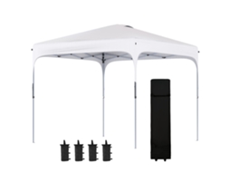 Tenda Dobrável 2,5x2,5x2,68cm De Jardim Com Proteção Uv 50+ Altura Ajustável Com 4 Bolsas De Areia E De Transporte Para Acampamento Festas Pátio