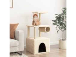 Vidaxl Árvore C/ Postes Arranhadores Sisal 109,5 Cm Creme