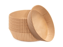 Conjunto De 100 Forros Descartáveis De Papel Manteiga Para Fritadeira A Ar, 20 Cm, Antiaderente, Cor Natural