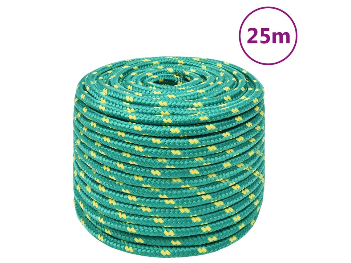 Vidaxl Corda De Barco 12 Mm 25 M Polipropileno Verde