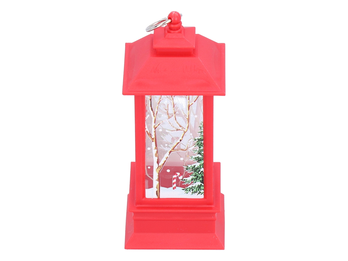 Lanterna de Natal luz LED portátil, suspensa, decorativa de Papai Noel, presente infantil, vermelho | S/MARCA
