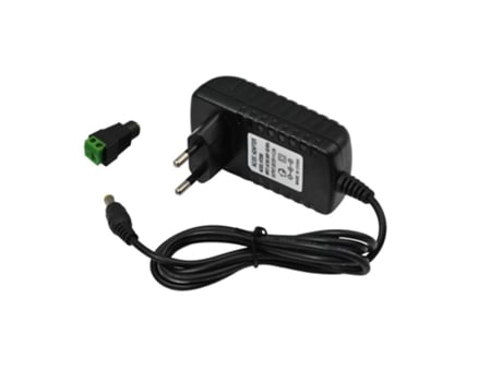 Fonte de Alimentação Transformador Plug-In 110/220V Ac para 12V Dc 12W 1A Cabo de 1M e Conector Fêmea JANDEI