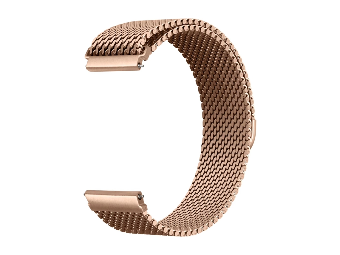 Pulseira de malha milanesa para smartwatches ouro rosa 20 mm inf