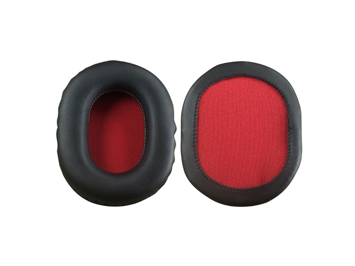 Almofadas Zruxe Para Auscultadores Padforce Oval Universal 80x60x16 Mm Preto/vermelho (pele Ecológica)