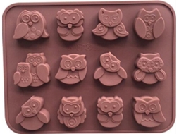 Molde De Silicone Em Formato De Coruja Para Cubos De Gelo De Chocolate Ou Fondant - Alta Qualidade