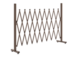 Barreira de Segurança Retrátil Extensível 250l X 31w X 104h Cm Alumínio Metálico Chocolate Ge