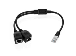 Adaptador De Rede Ethernet Rj45 Modelo Mais Recente De 2025, Divisor Rj45 1 Macho Para 2 Fêmeas Lan, Adaptador De Rede, Divisor Em Y, Cabos Aquaforge