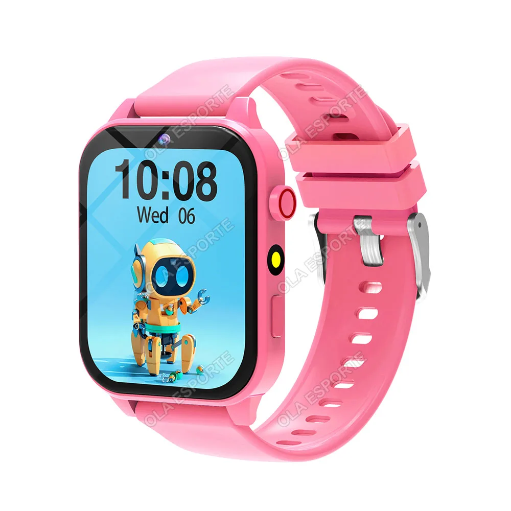Smartwatch infantil com tela sensível, câmera, sono, despertador, calculadora, MDUG (rosa)