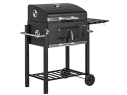 Carrinho de Churrasco ORBITRA COMMERCE, aço inox, preto, 113x65x108cm