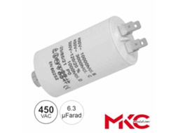 Capacitor de partida de 6,3uF 450V com terminais Faston
