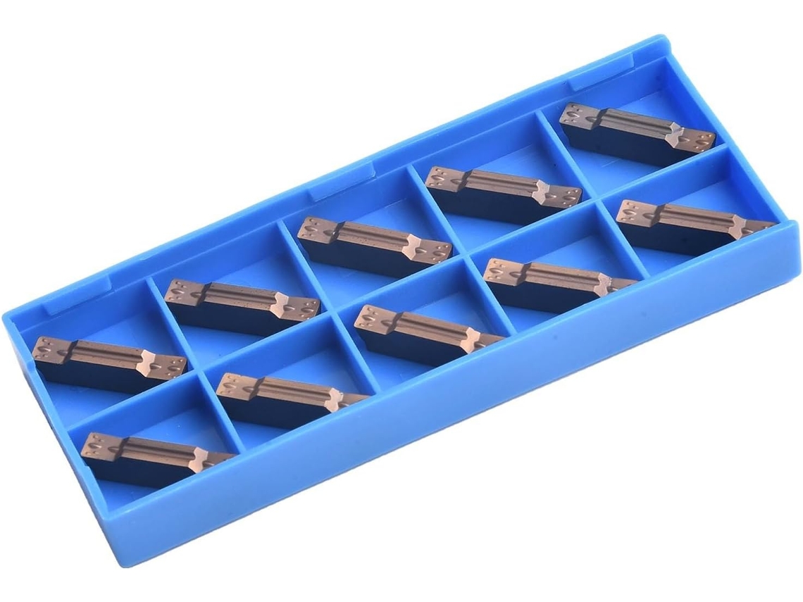 Conjunto De 10 Pastilhas Metal Duro Mgmn400 M Pc9030, Com 4mm De Largura, Para Corte De Alta Resistência, Compatíveis