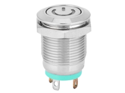 Interruptor Push button Metal Auto reset com Led Verde