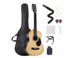Violão Acústico Dreadnought 39 Com Tampo Em Abeto, Corpo Em Mogno E Gigbag Tekmaquinas