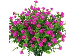 Conjunto de 4 Plantas Artificiais de Buxo, Resistentes Aos Raios Uv, para Uso Interno e Externo. AQUAFORGE