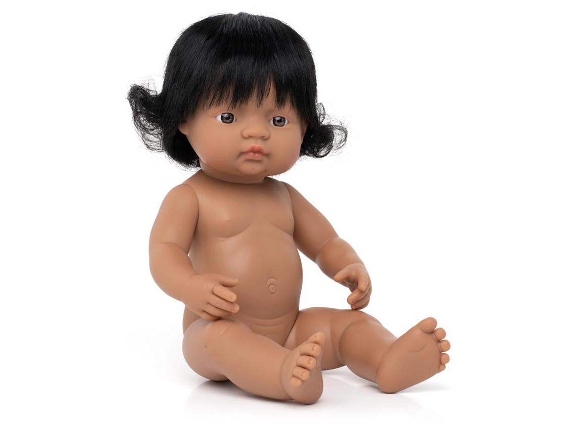 Boneca Miniland Menina Latina 38cm Boneca De Brinquedo Educativa
