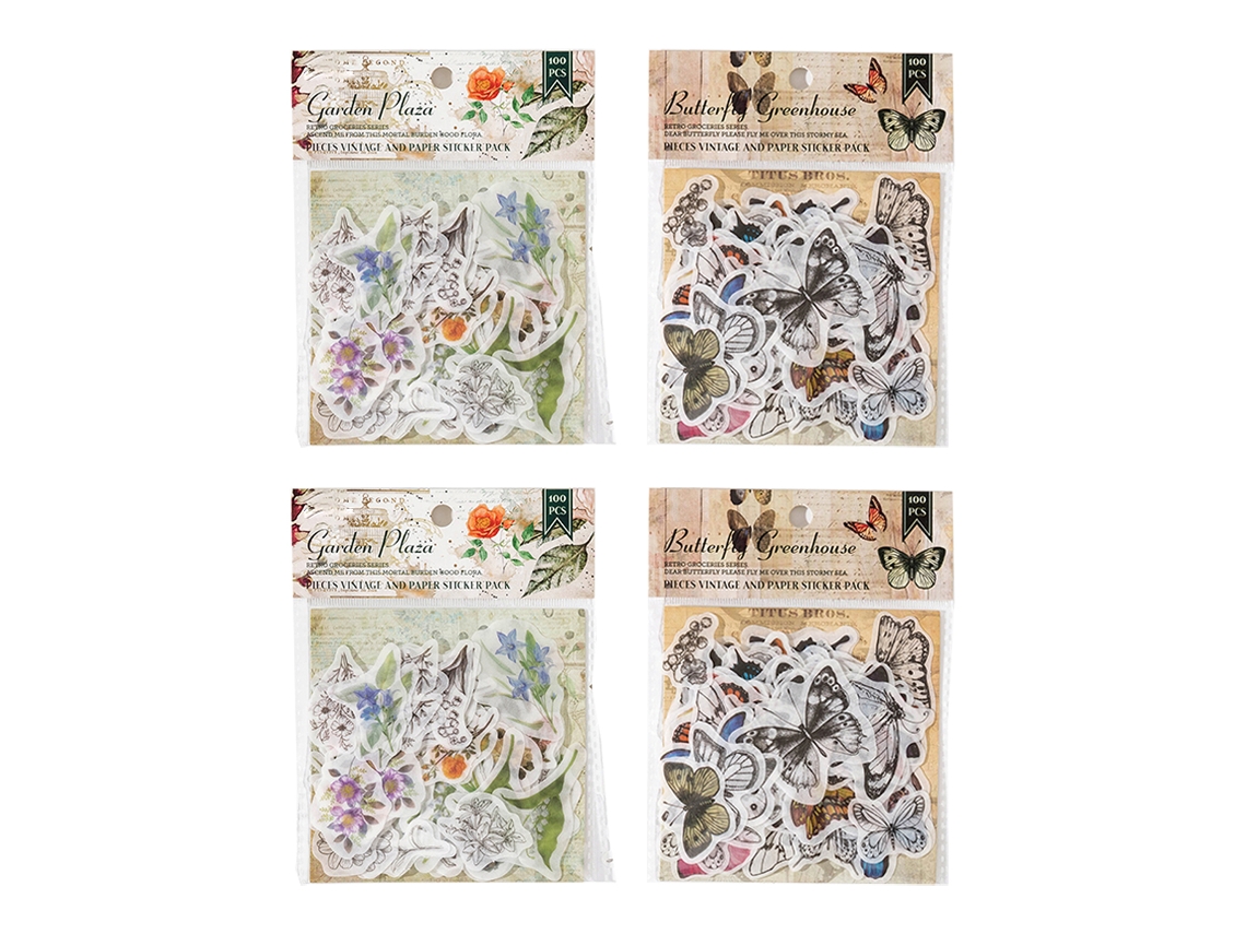 400 Pcs Fornecimentos Vintage para Scrapbook Autocolantes Estéticos para Journaling NEVEANCE