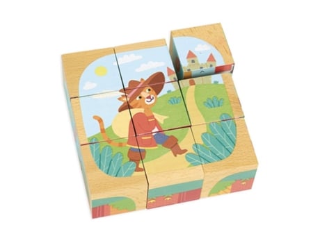 Jogo Educativo VILAC Madeira - Bege - 4,5 x 4,5 x 4,5 cm)