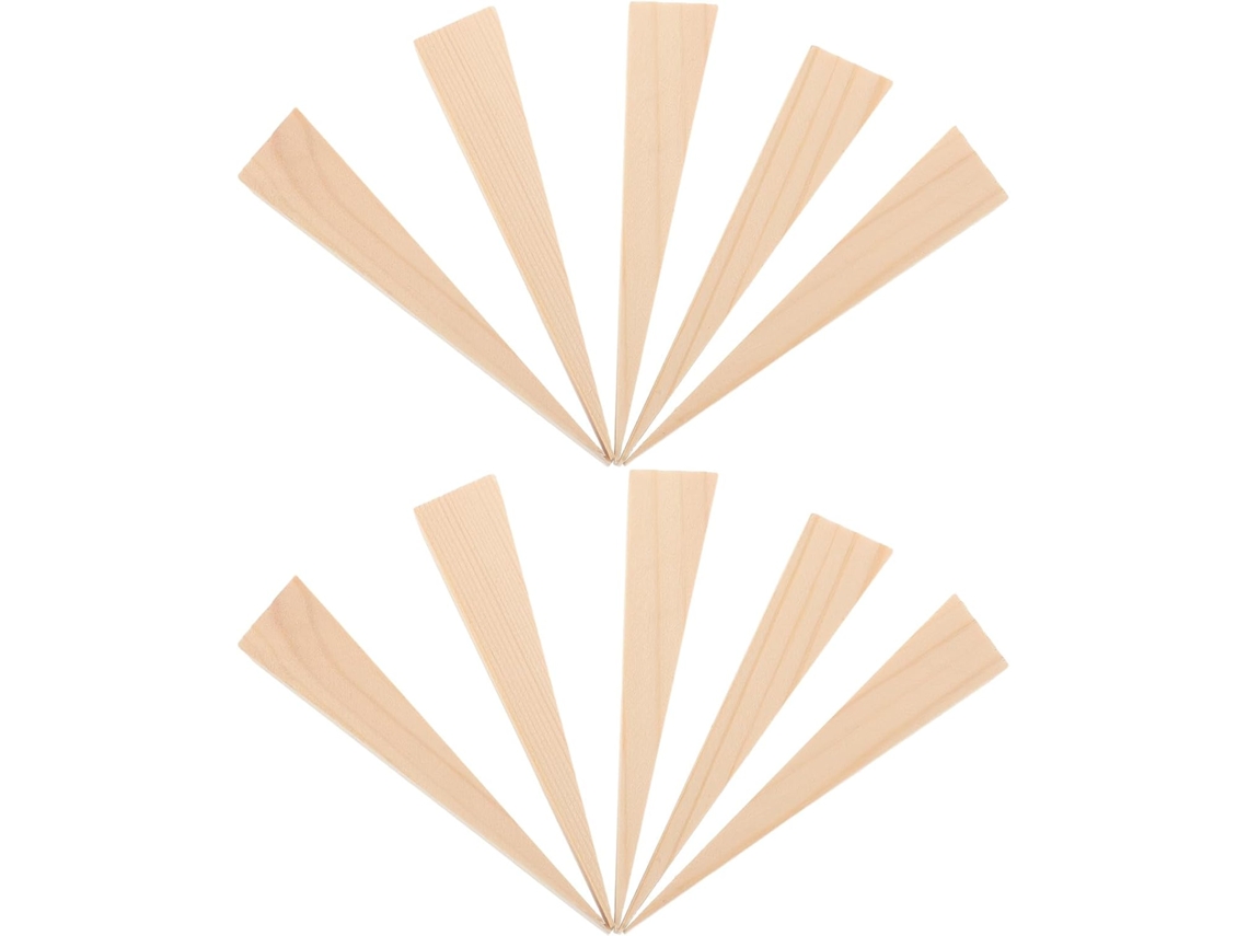 Conjunto De 10 Cunhas Madeira Antiderrapantes Triangulares Para Portas E Janelas Design Compacto