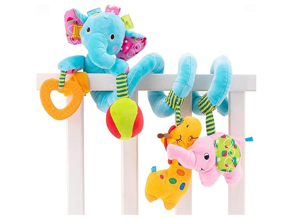 Carrinho De Bebê Pendurado Berço Ornamento Pequeno Animal Forma Espiral Dos Desenhos Animados Brinquedo De Pelúcia Yunzii