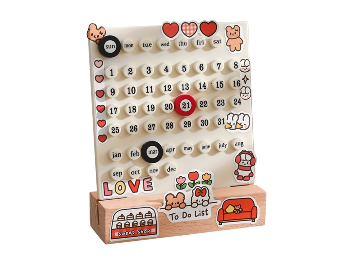 Calendário de Mesa Perpétuo com Anel de Molding | S/MARCA