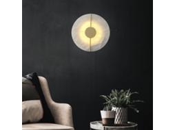 Lâmpada de Parede Estilo Chinês Retro de Mármore de Cobre Completo com Luz Amarela Led Adequada para Quartos Salas de Estar Hotéis SLD