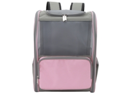 Mochila de Transporte para Cães e Gatos, Respirável, Rosa AQUAFORGE