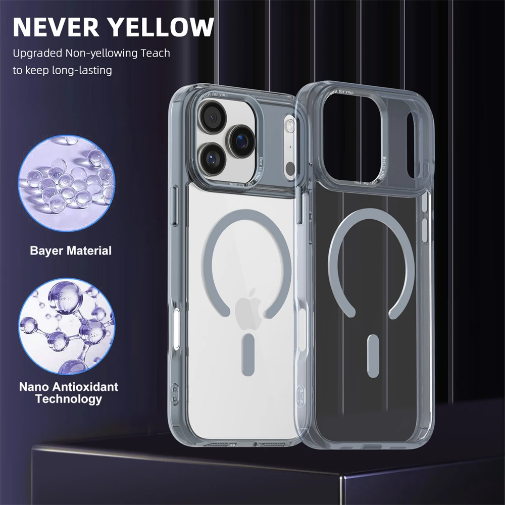 (iphone 15 Plus, Cinza) Capa Magnética Para Iphone, Compatível Com Carregamento Sem Fio Magsafe.