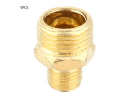 5 Peças De Acessórios De Tubo De Aço Retos Com Rosca Macho Bspt E Conector Rápido (1/4'' Bspt Para 1/2'' Bspt)