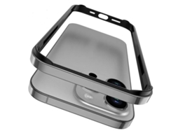 Capa Bumper Dual Prateado para iPhone 13 pro max VEANXIN Alumínio Cinzento