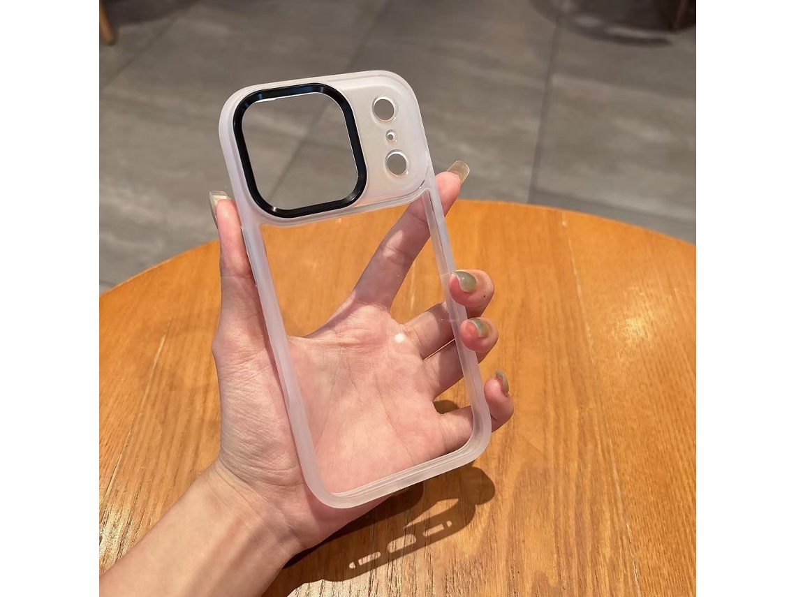 Capa Protetora Transparente Dourada Para Iphone 17 Pro Max, Com Cobertura Total E Proteção Contra Quedas.