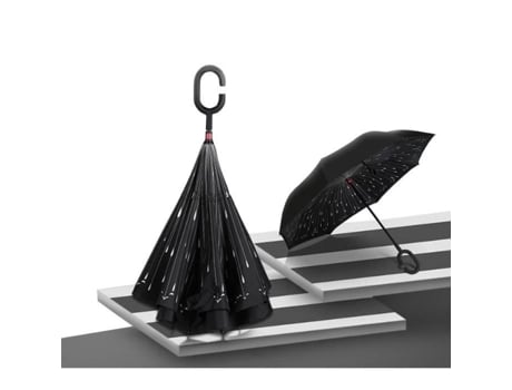 Guarda-Chuva Mãos Livres, UV de Homem YOUNGKEE Invertido Bengala Dágua Alça Valgo Branco (107 cm)